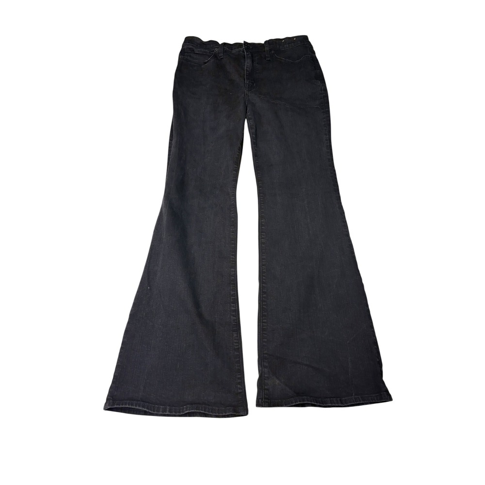 Madewell Skinny Flare Jeans Black Faded Stretch Denim Womens 31X31 High Rise 70s